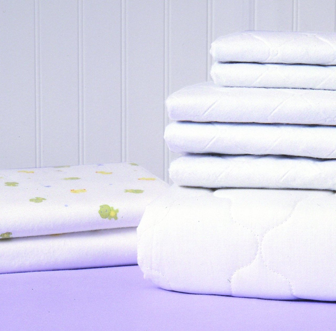 Carter's Keep Me Dry Fitted Quilted 4-Ply Crib Pad, White