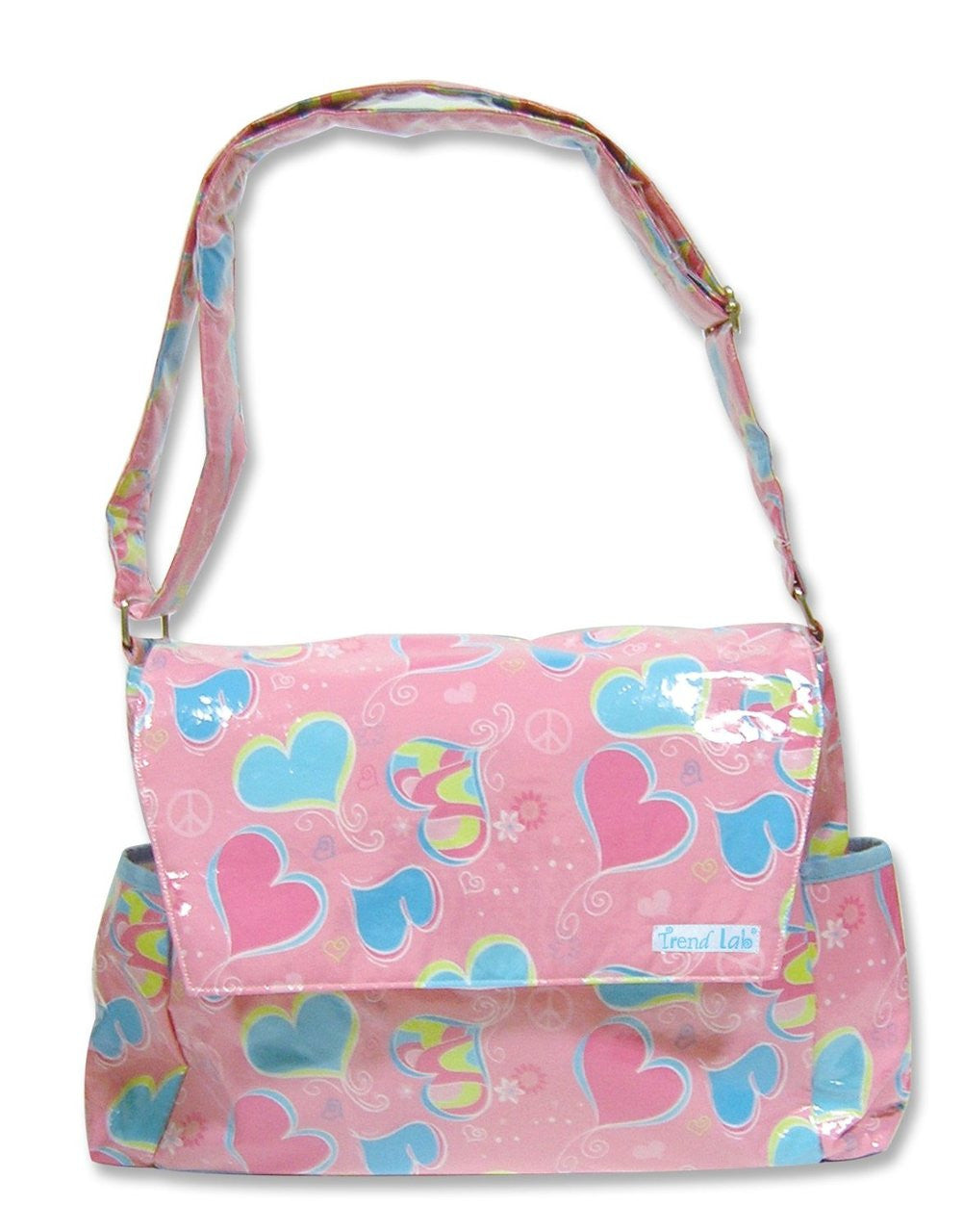 Trend Lab Messenger Bag Style Diaper Bag, Groovy Love