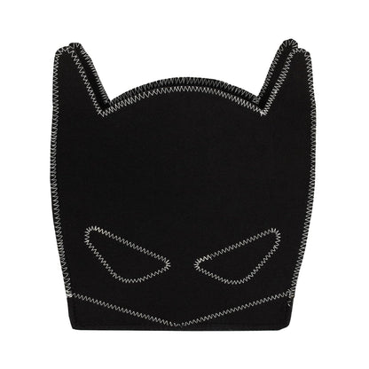 DC Comics Batman Shaped Felt Nursery Storage Caddy, Black Mask Organizer Bin with Contrast Stitching