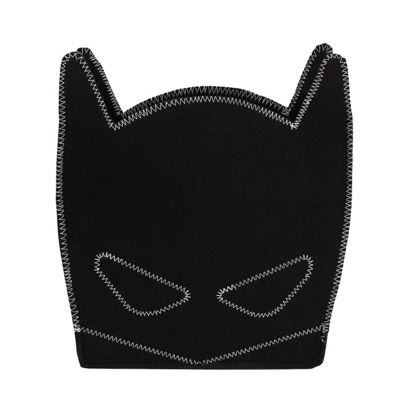 DC Comics Batman Shaped Felt Nursery Storage Caddy, Black Mask Organizer Bin with Contrast Stitching