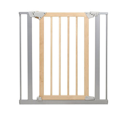 Baby Trend Tall Pressure Fit Wood and Metal Gate, Natural