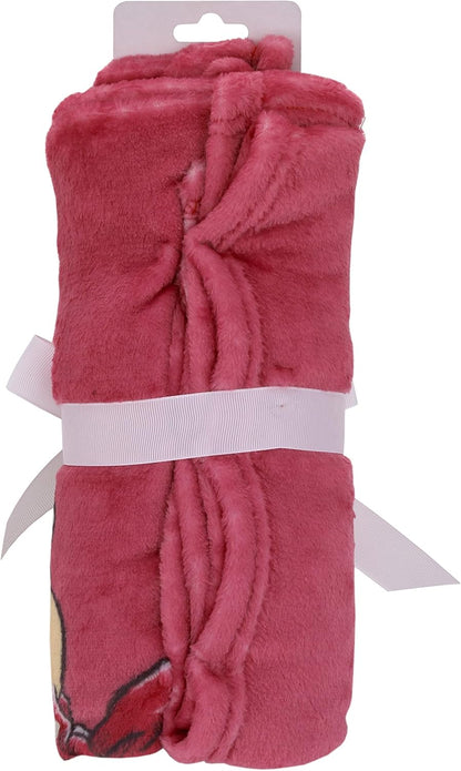 Disney Winnie the Pooh "My First Christmas" Holiday Baby Blanket, 30x40 Photo Op Plush Blanket, Red