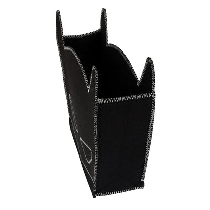 DC Comics Batman Shaped Felt Nursery Storage Caddy, Black Mask Organizer Bin with Contrast Stitching