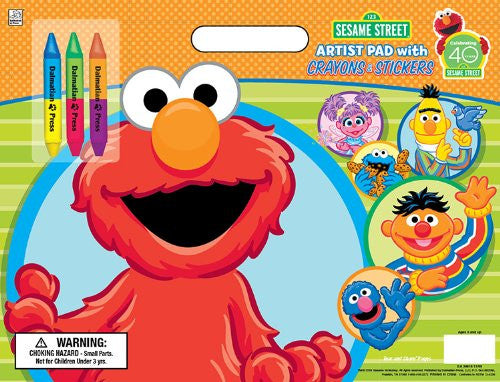 Sesame Street Artist Pad with Stickers and Crayons