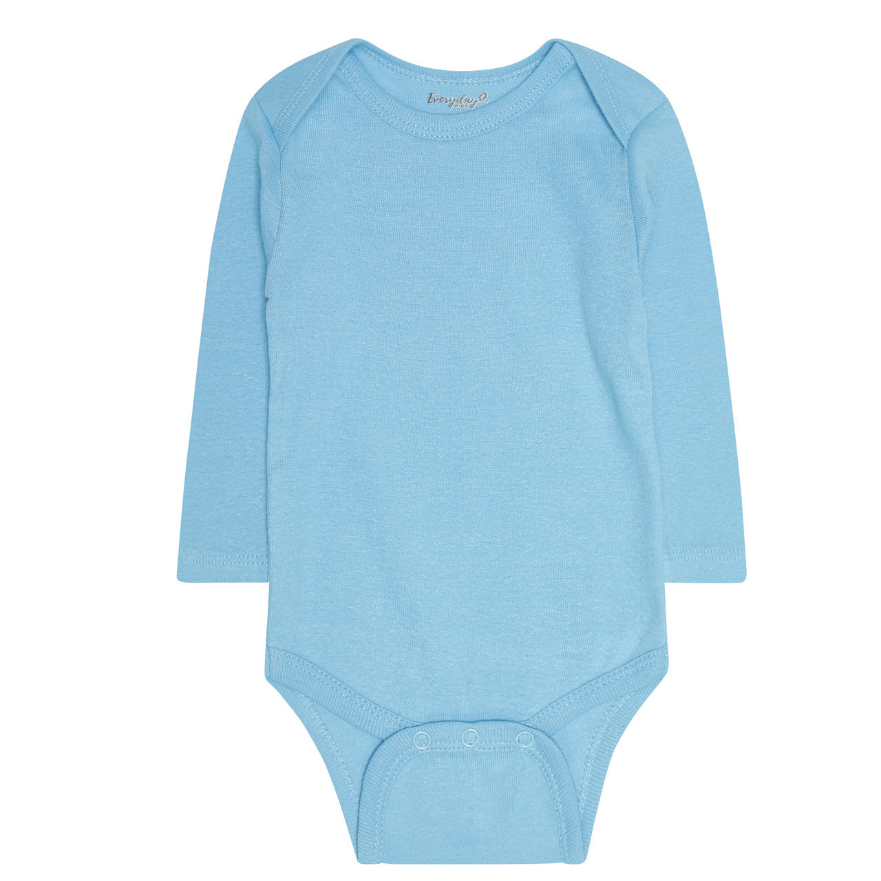 Everyday Kids 7 Pack Blue Long Sleeve Baby Bodysuits for Boys