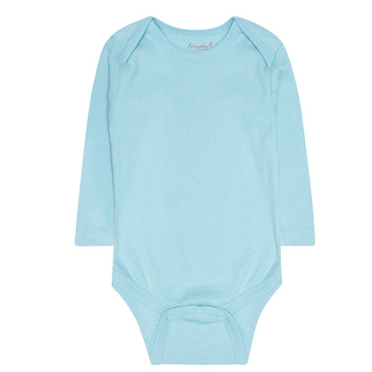 Everyday Kids 7 Pack Blue Long Sleeve Baby Bodysuits for Boys