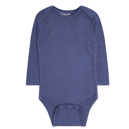 Everyday Kids 7 Pack Blue Long Sleeve Baby Bodysuits for Boys