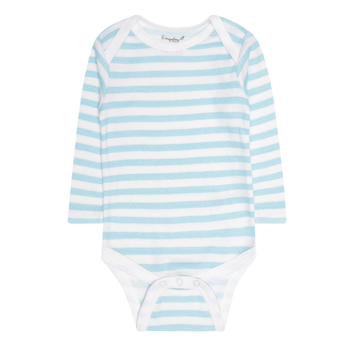 Everyday Kids 7 Pack Blue Long Sleeve Baby Bodysuits for Boys