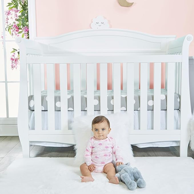 Everyday Kids 7 Pack Pink Long Sleeve Baby Bodysuits for Girls