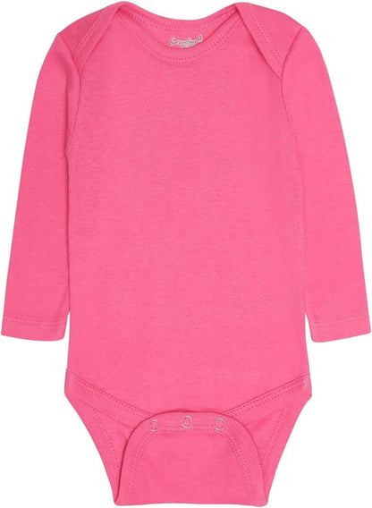 Everyday Kids 7 Pack Pink Long Sleeve Baby Bodysuits for Girls