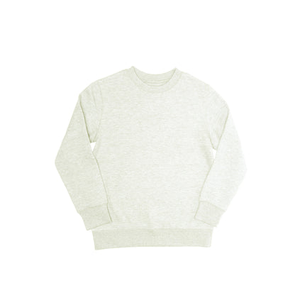 EVERYDAY KIDS Girls’ Fleece Off-White Crewneck Sweatshirt