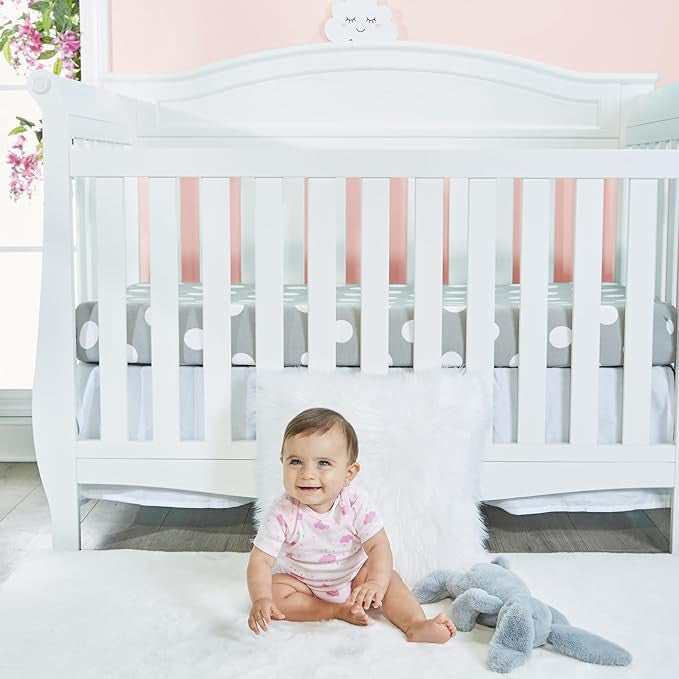 Everyday Kids 7 Pack Pink Short Sleeve Baby Bodysuits for Girls