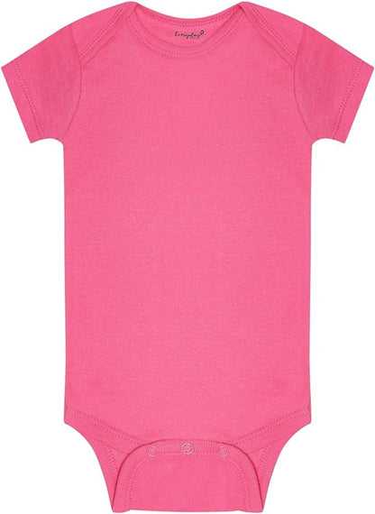 Everyday Kids 7 Pack Pink Short Sleeve Baby Bodysuits for Girls