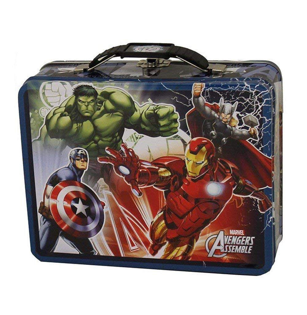 Marvel Avengers Large Carry All Tin Lunch box- Dark Blue