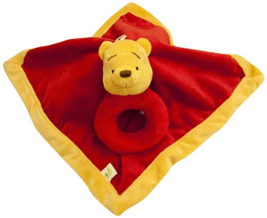 Disney Winnie the Pooh Security Blanket with Ring Rattle