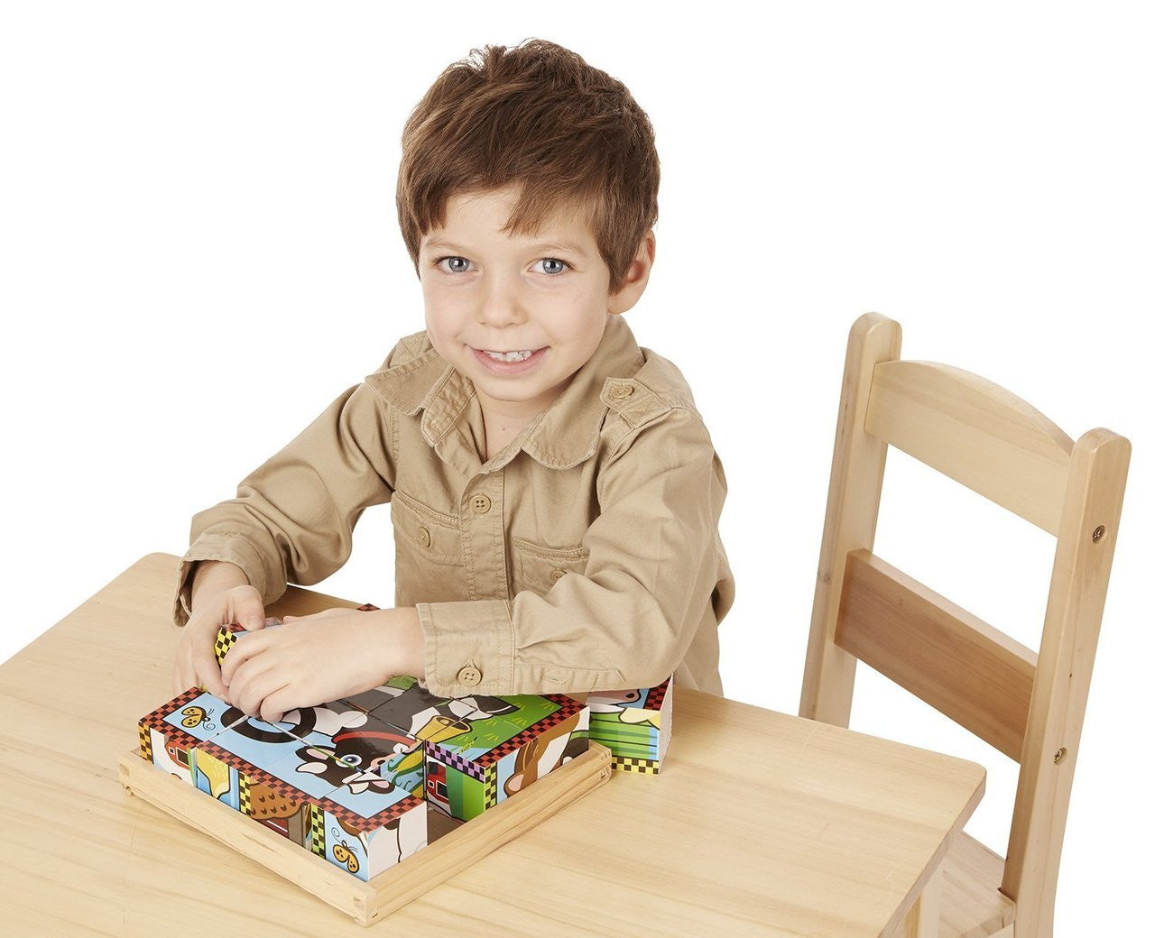 Melissa & Doug Farm Wooden Cube Puzzle