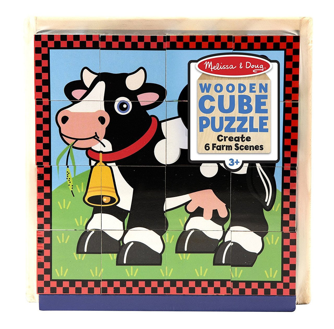 Melissa & Doug Farm Wooden Cube Puzzle