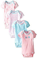 Gerber Baby Girls' 4 Pack Onesies