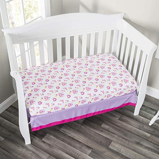 Everyday Kids 4 Piece Girls Crib Bedding Set -Princess Storyland