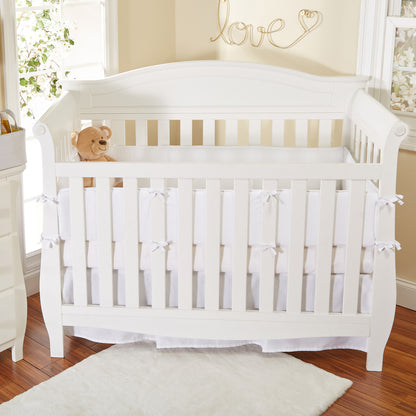 Everyday Kids 4-Piece Crib Bumper Pads - White