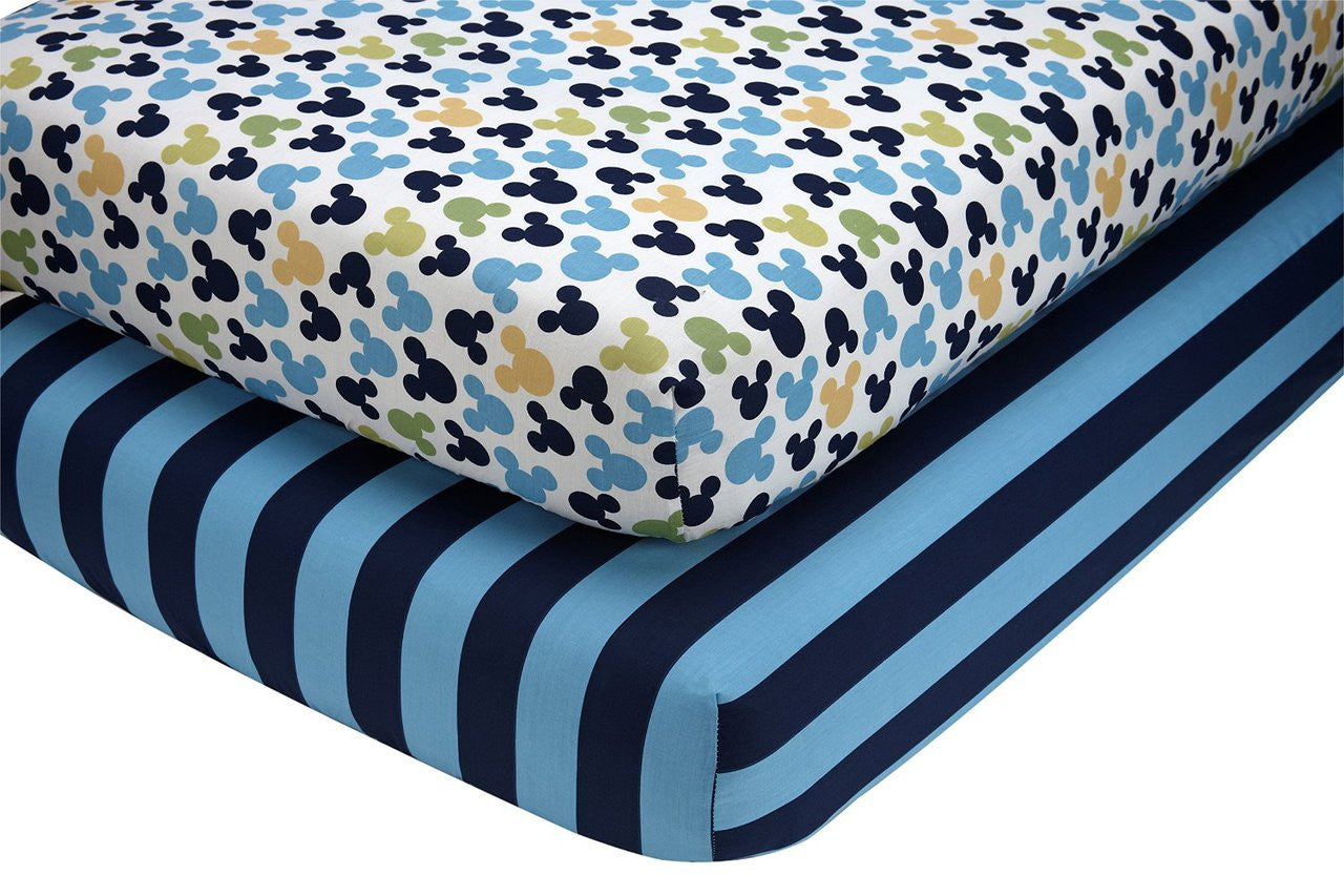 Disney My Friend Mickey 2 Piece Crib Sheet Set