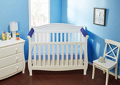 Everyday Kids 2 Piece Padded Baby Crib Rail Cover - Navy