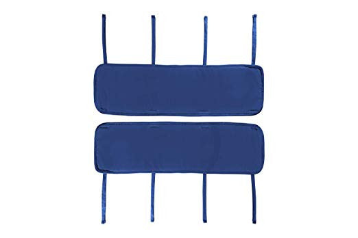 Everyday Kids 2 Piece Padded Baby Crib Rail Cover - Navy