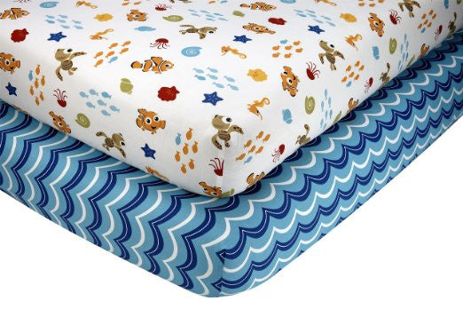 Disney Nemo Wavy Days 2 Piece Sheet Set