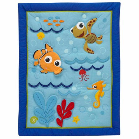 Disney Nemo Wavy Days 4 Piece Crib Bedding Set