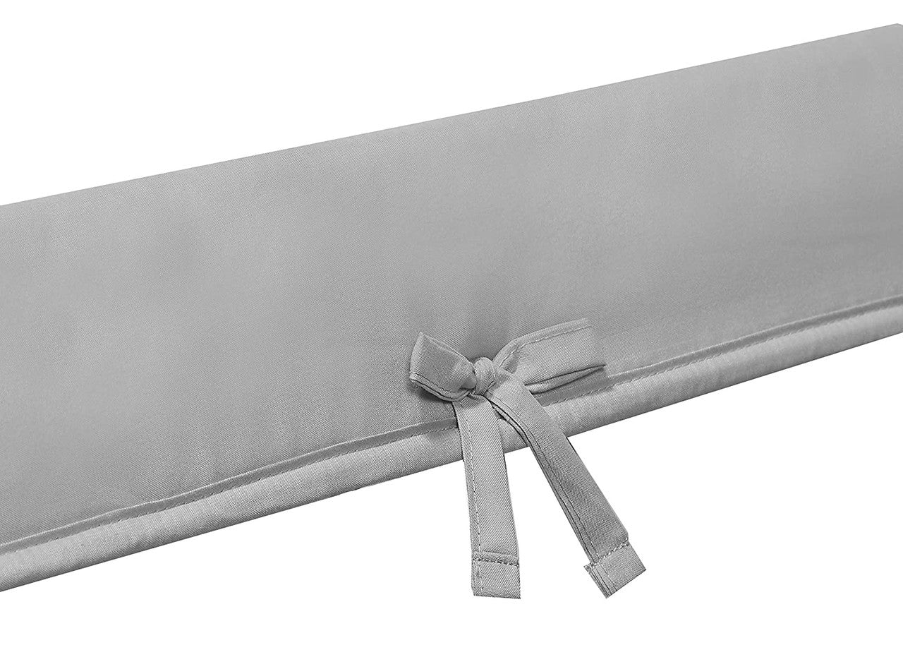Everyday Kids 3-Piece Padded Baby Crib Rail Cover Set - Grey
