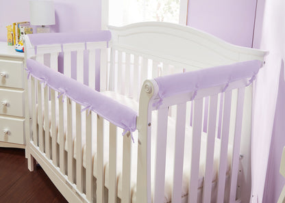 Everyday Kids 3-Piece Padded Baby Crib Rail Cover Set - Purple
