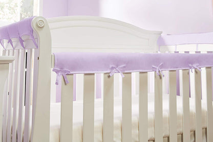 Everyday Kids 3-Piece Padded Baby Crib Rail Cover Set - Purple