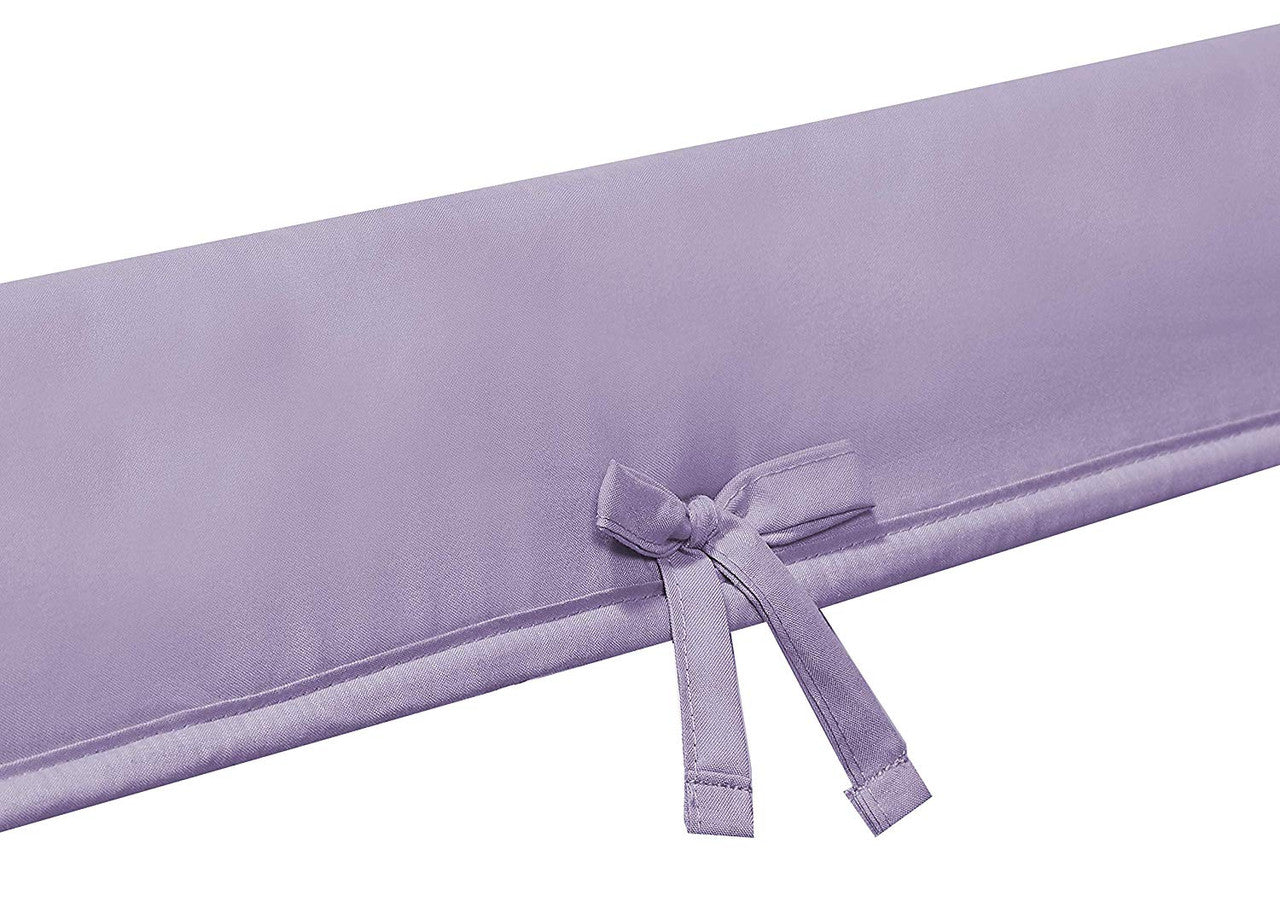 Everyday Kids 3-Piece Padded Baby Crib Rail Cover Set - Purple