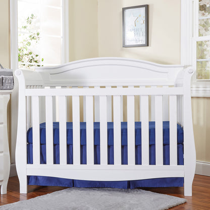 EVERYDAY KIDS Navy Pleated Crib Skirt
