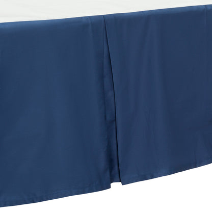 EVERYDAY KIDS Navy Pleated Crib Skirt