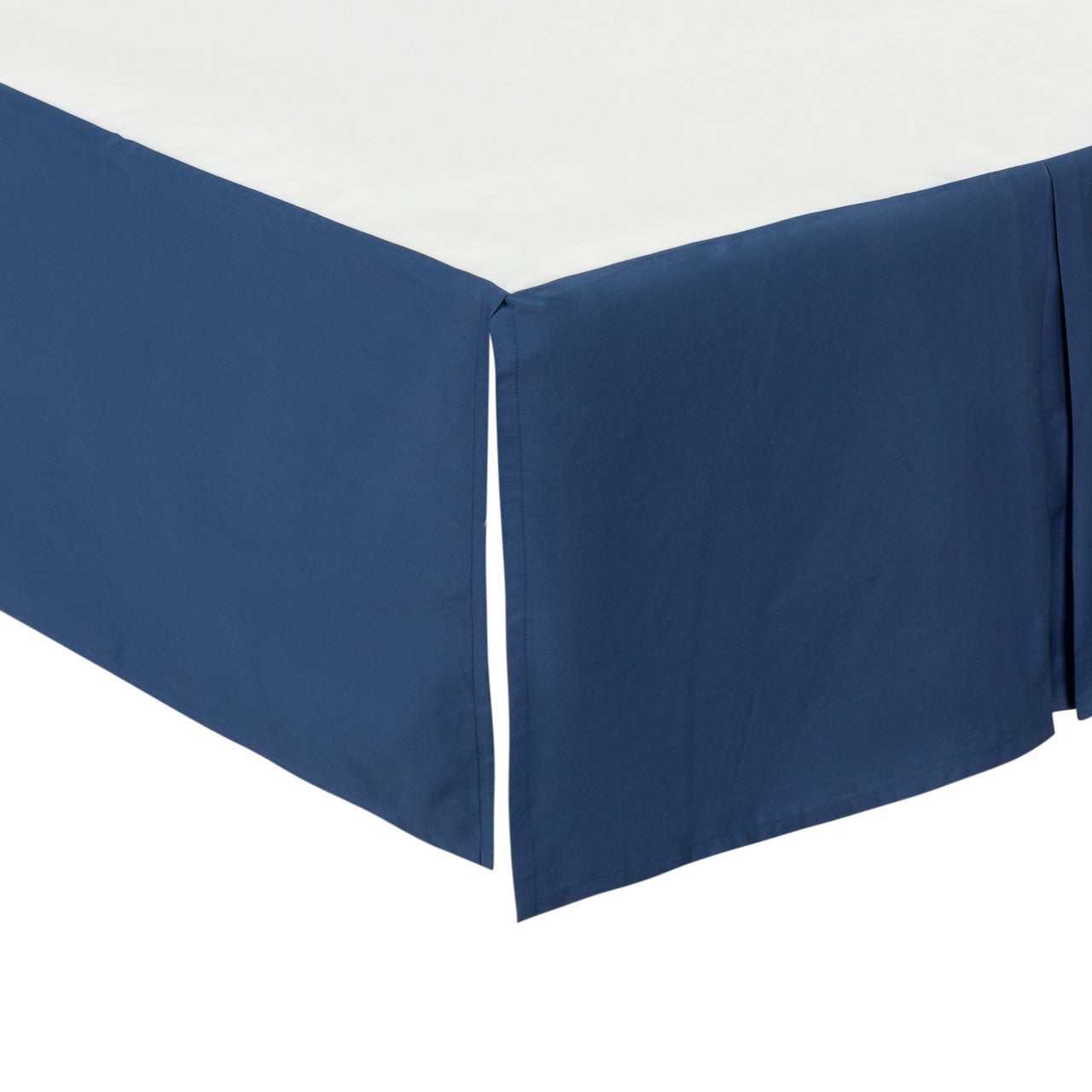 EVERYDAY KIDS Navy Pleated Crib Skirt