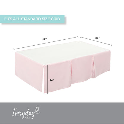 EVERYDAY KIDS Pink Pleated Crib Skirt