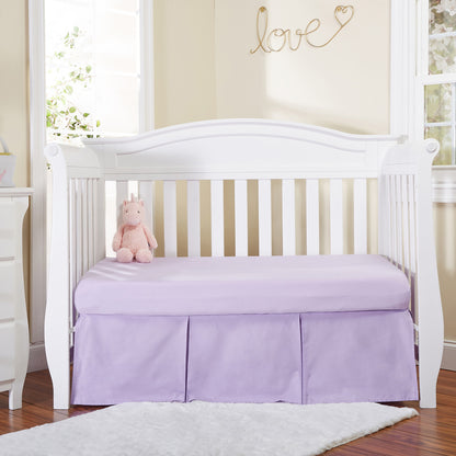 EVERYDAY KIDS Purple Pleated Crib Skirt