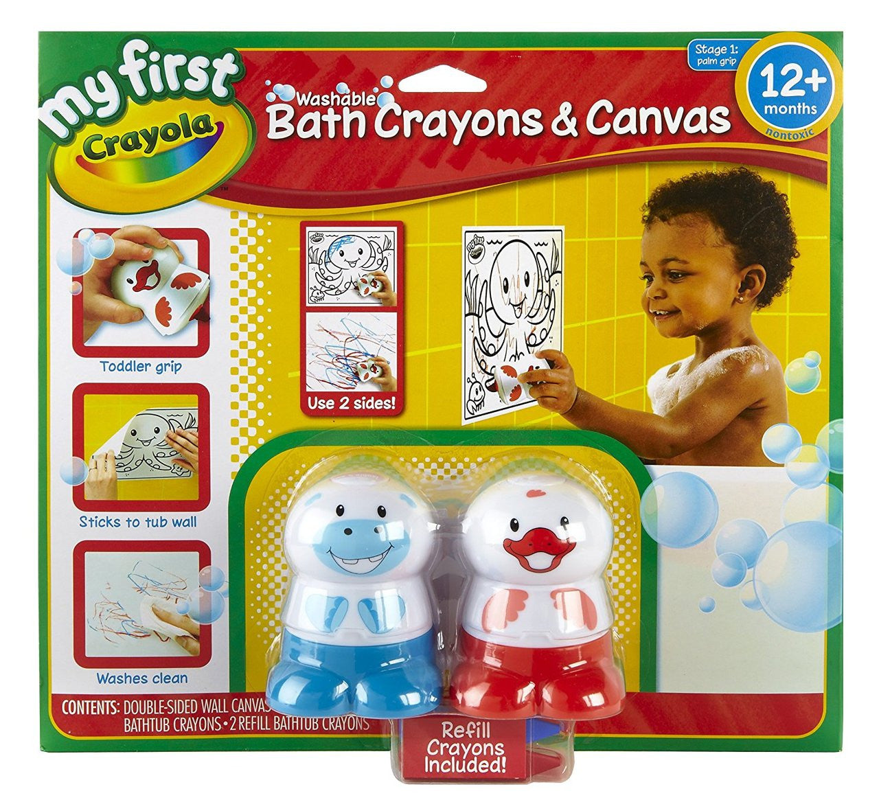 My First Crayola Washable Bath Crayons & Canvas Set