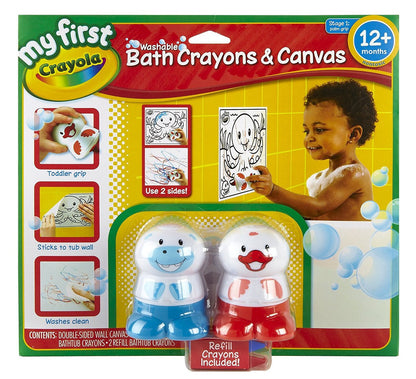 My First Crayola Washable Bath Crayons & Canvas Set
