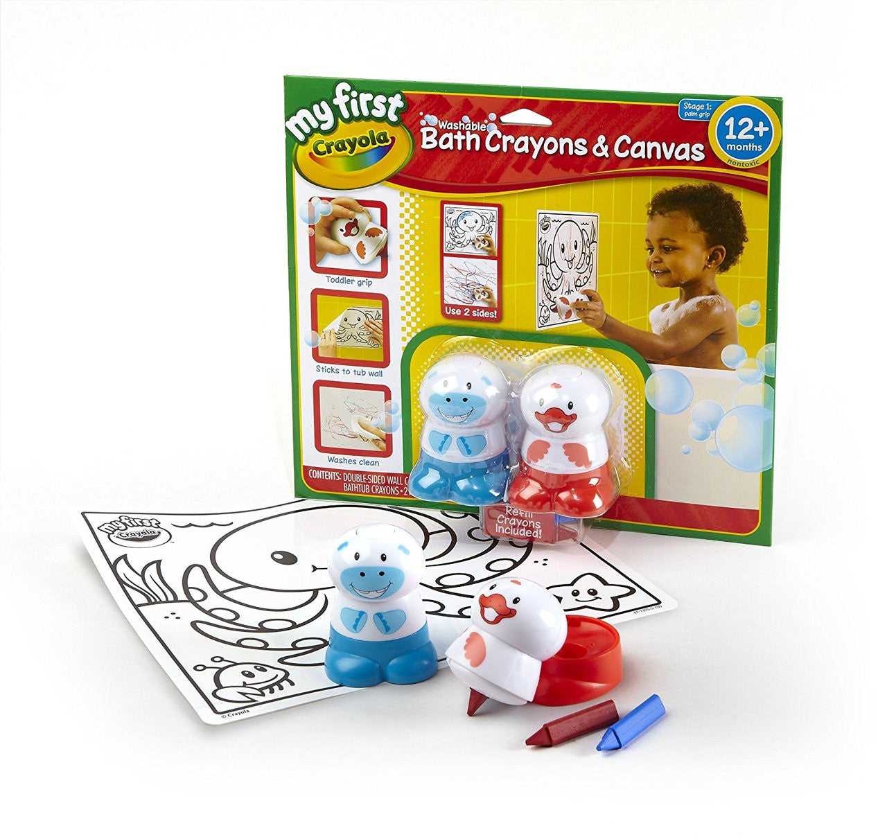 My First Crayola Washable Bath Crayons & Canvas Set