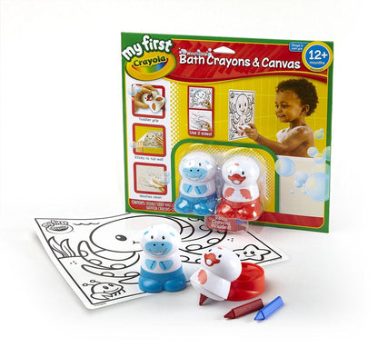 My First Crayola Washable Bath Crayons & Canvas Set