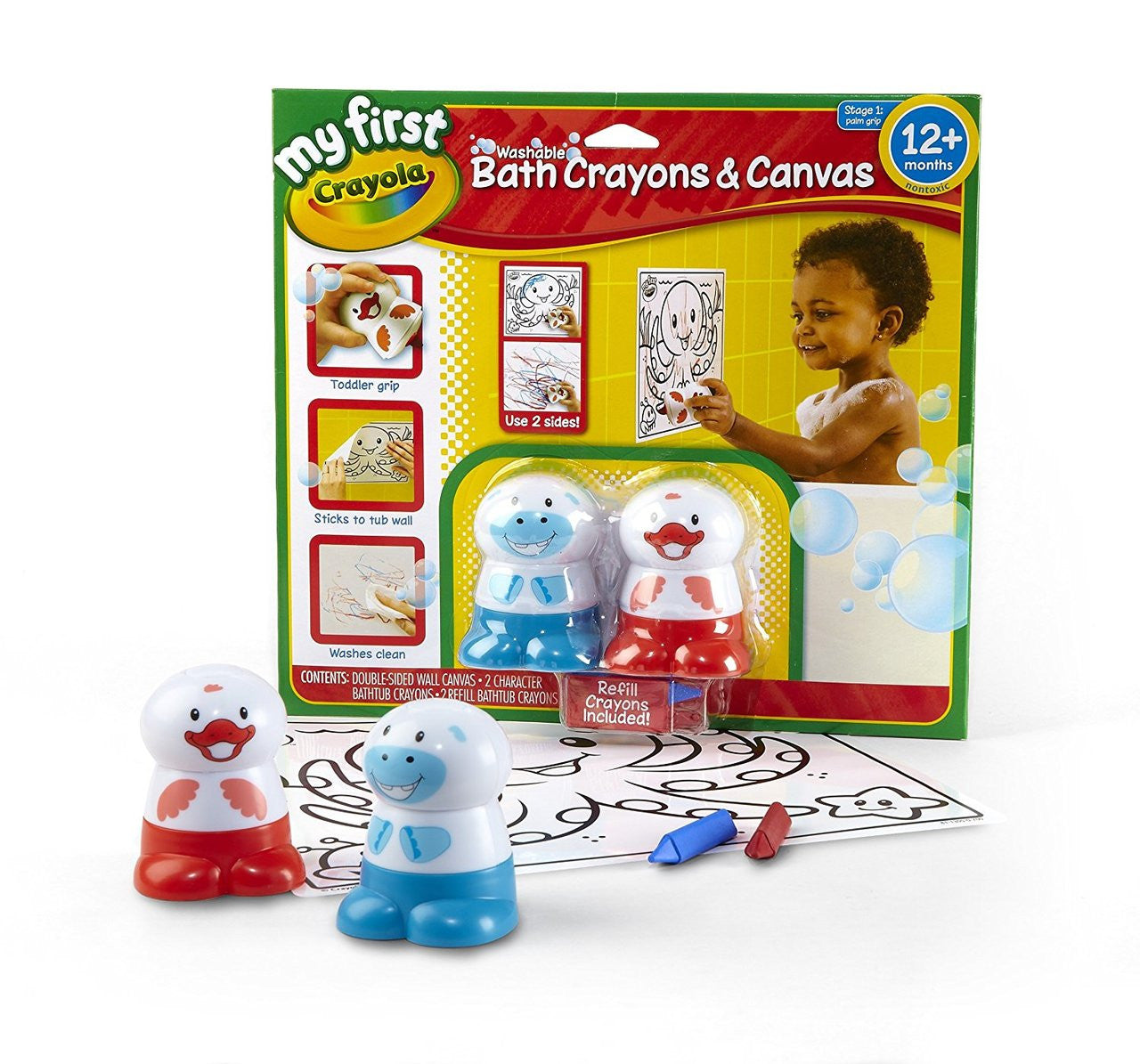 My First Crayola Washable Bath Crayons & Canvas Set