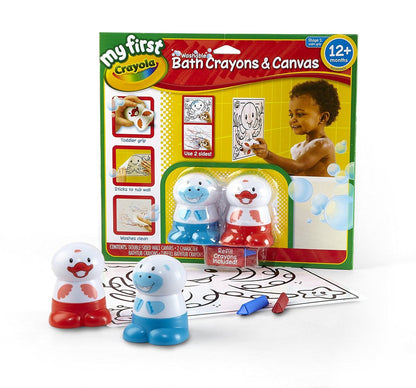 My First Crayola Washable Bath Crayons & Canvas Set