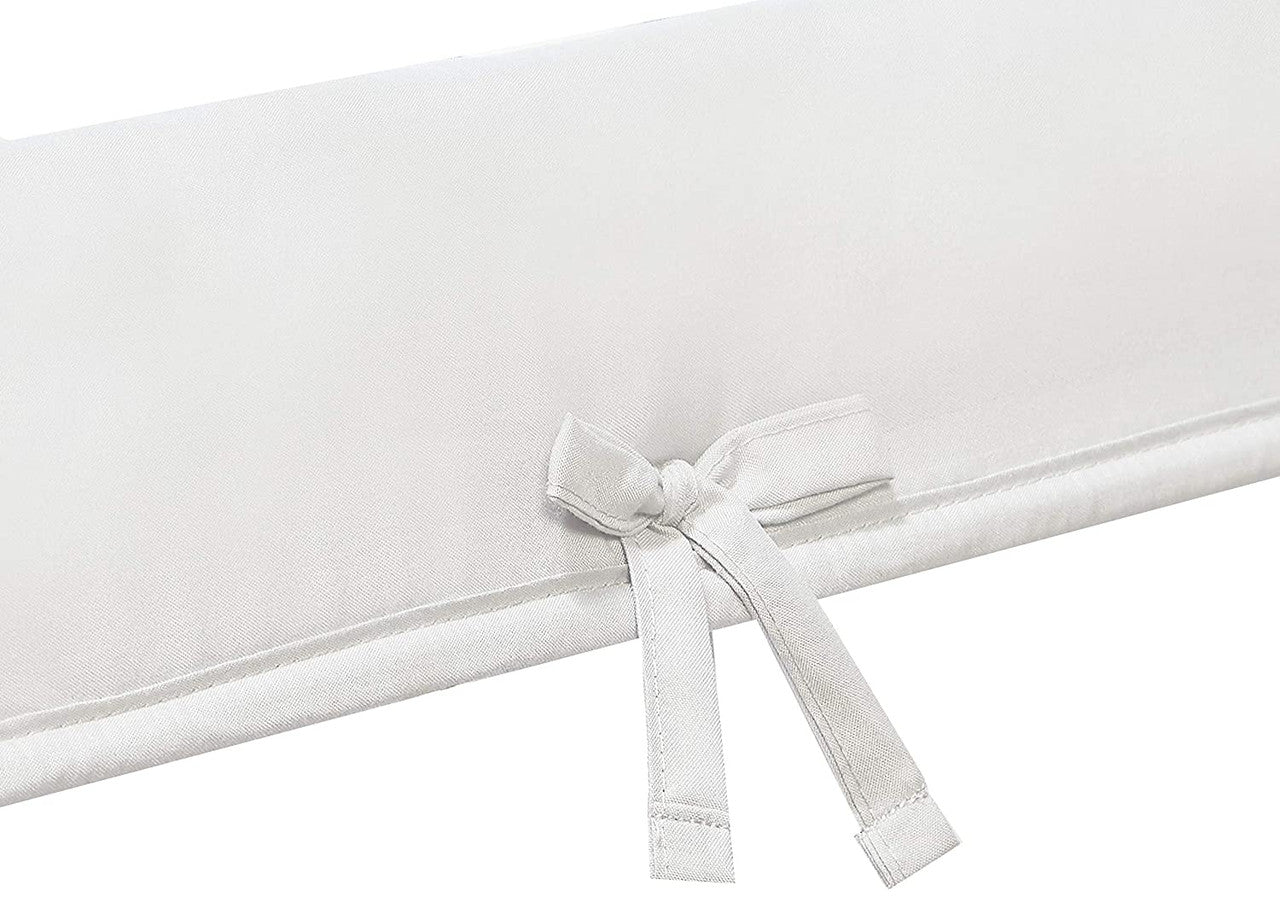 Everyday Kids 3-Piece Padded Baby Crib Rail Cover Set- White