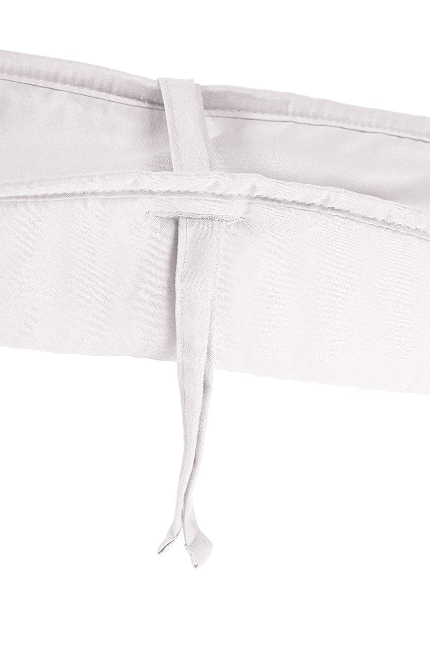 Everyday Kids 3-Piece Padded Baby Crib Rail Cover Set- White