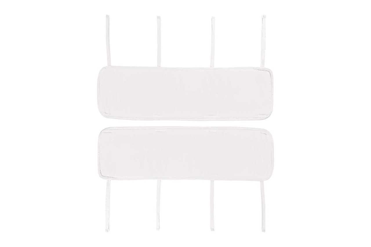 Everyday Kids 3-Piece Padded Baby Crib Rail Cover Set- White