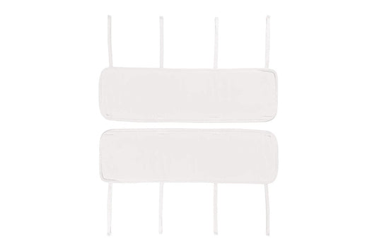 Everyday Kids 3-Piece Padded Baby Crib Rail Cover Set- White