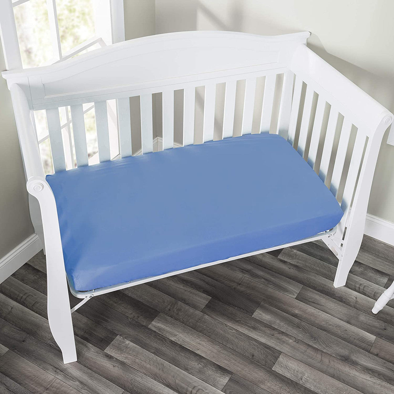 Everyday Kids Fitted Crib Sheet - Light Blue