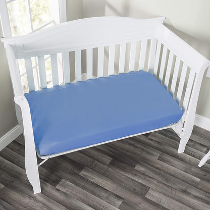Everyday Kids Fitted Crib Sheet - Light Blue